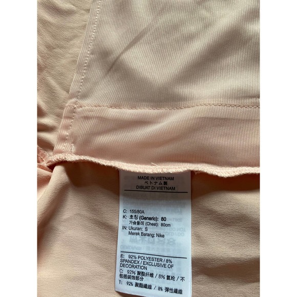 Nike woman’s crop jacket small pink air track satin crop NikeAir sleeve pockets - Picture 9 of 10
